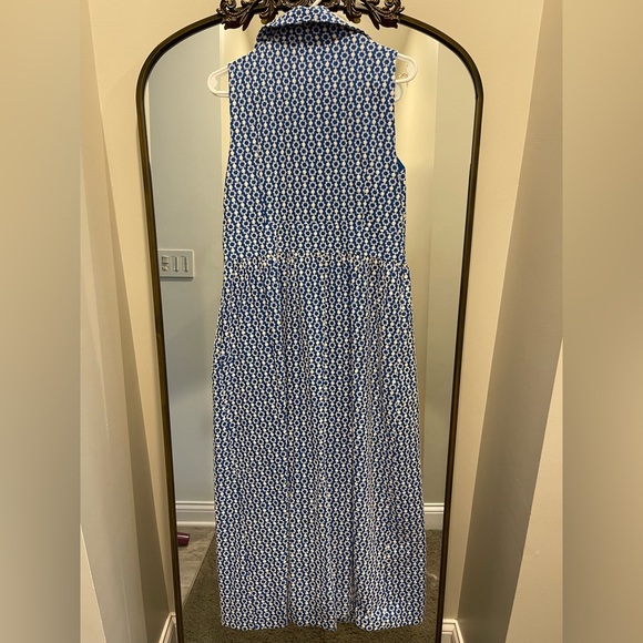 Pomander Place Blue and White Floral Dress M - Picture 8 of 12